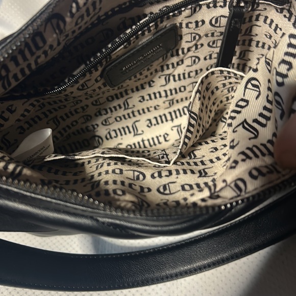 Juicy Couture Faux Leather Purse AS-IS needs new Shoulder Strap Upcycle - Picture 3 of 5